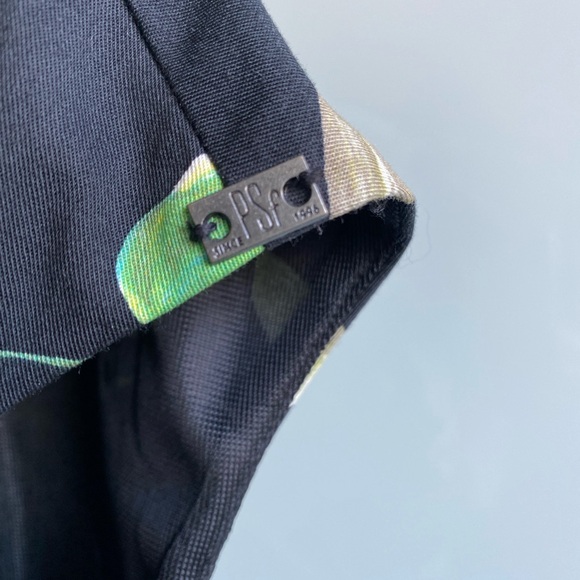 Y2K Floral Black Dress bodycon back zipper Size S/M EUC - Picture 12 of 12